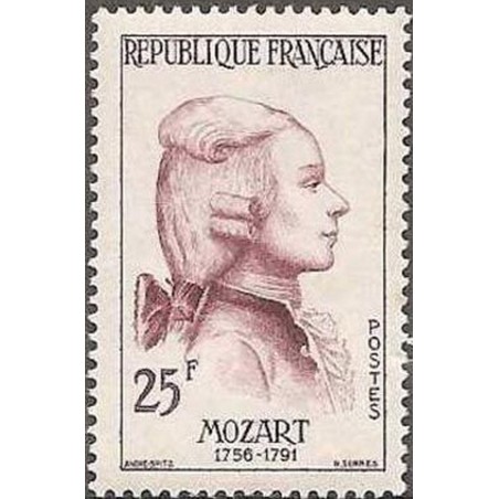 France num Yvert 1137 ** MNH Mozart Année 1957