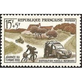 France num Yvert 1151 ** MNH 2 cv citroen Année 1958