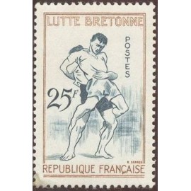 France num Yvert 1164 ** MNH Lutte bretagne Année 1958