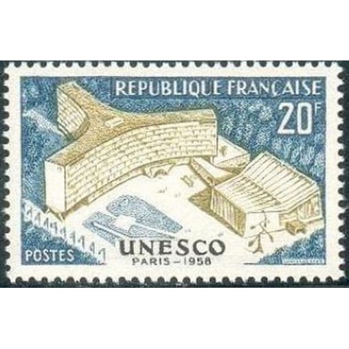 France num Yvert 1177 ** MNH Palais UNESCO PARIS Année 1958