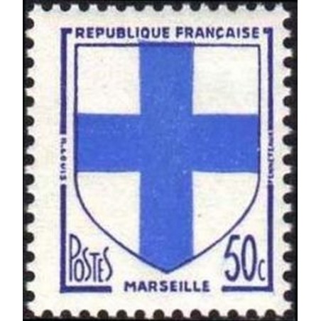 France num Yvert 1180 ** MNH Armoiries Marseille Année 1958