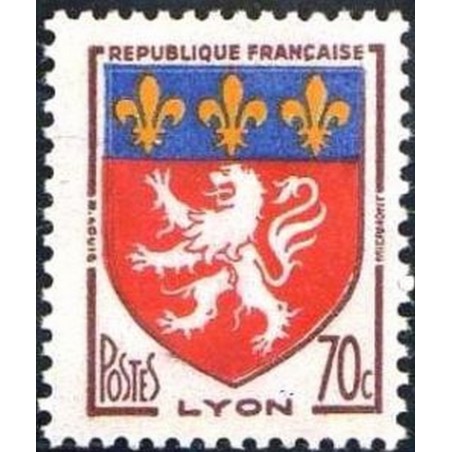 France num Yvert 1181 ** MNH Armoiries LYON Année 1958