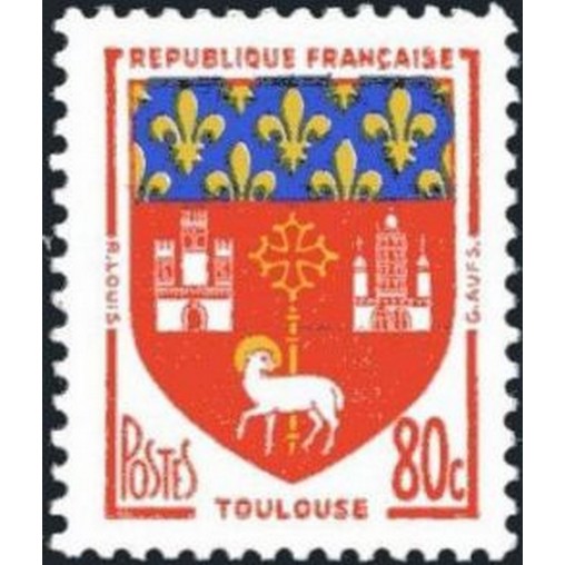 France num Yvert 1182 ** MNH Armoiries TOULOUSE Année 1958