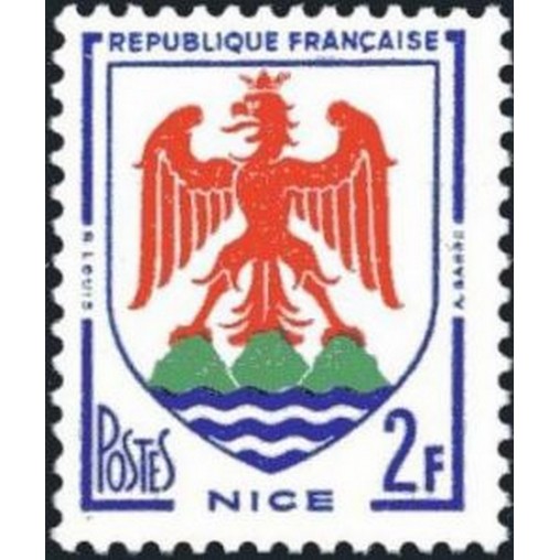 France num Yvert 1184 ** MNH Armoiries NICE Année 1958