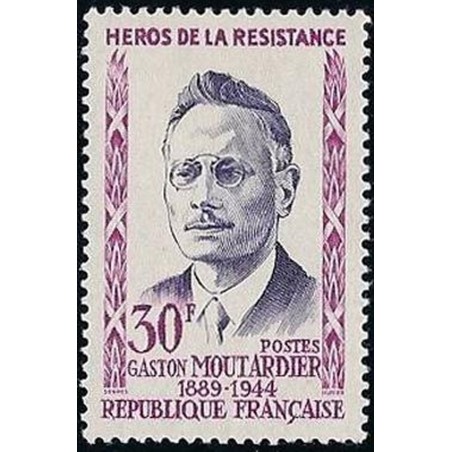France num Yvert 1202 ** MNH Resistance Moutardier Année 1959