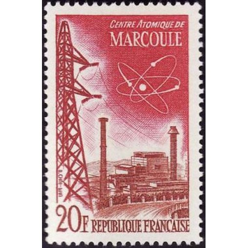 France num Yvert 1204 ** MNH Atome Marcoule Année 1959