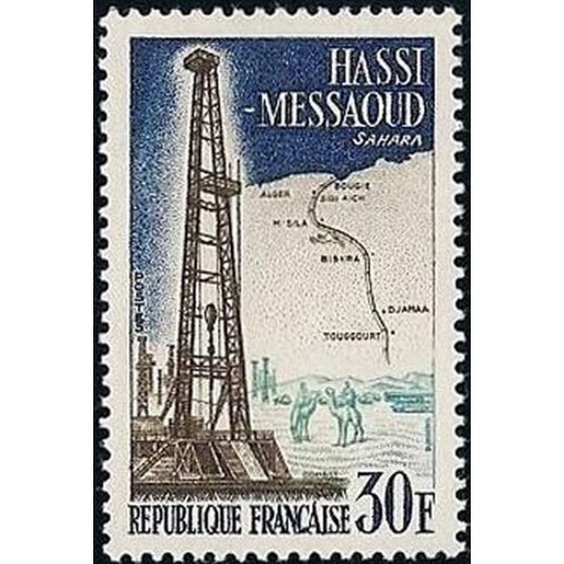 France num Yvert 1205 ** MNH Sahara petrole puit Année 1959