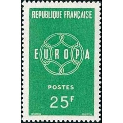 France num Yvert 1218 ** MNH Europa  Année 1959
