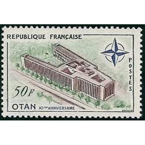 France num Yvert 1228 ** MNH OTAN Année 1959