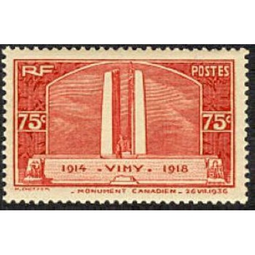 France num Yvert 316-317 ** MNH Vimy Canada Année 1936