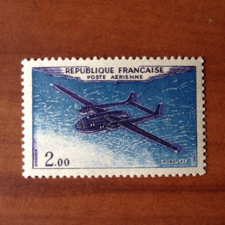 France PA Avion Num Yvert 38 ** MNH Brun Noir et Outremer