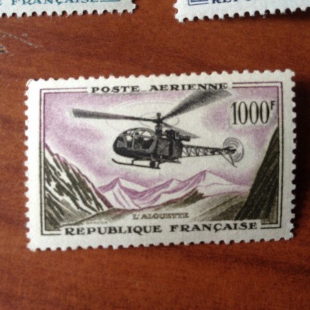 France PA Avion Num Yvert 37 ** MNH Helicoptere Alouette