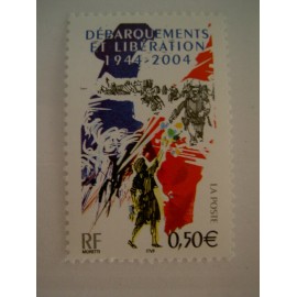 France num Yvert 3675 ** MNH Année 2004 Debarqement liberation 39-45