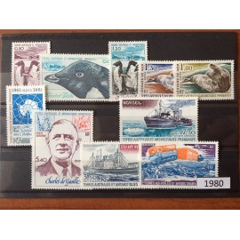 TAAF ** 1980 ANNEE COMPLETE MNH