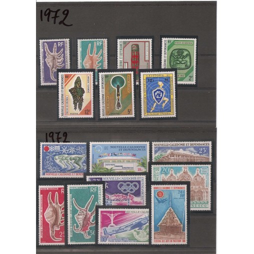 NOUVELLE CALEDONIE ** 1972 ANNEE COMPLETE MNH	€51,00	€	€