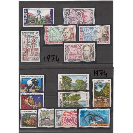NOUVELLE CALEDONIE ** 1974 ANNEE COMPLETE MNH