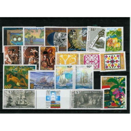 Polynesie annee complete 1997 ** MNH avec une serie 536-547 