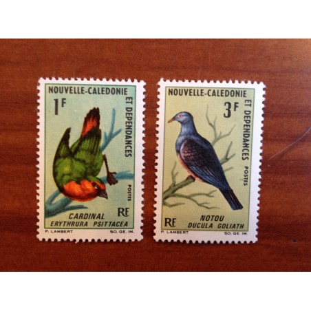 NOUVELLE CALEDONIE Num 330-331 ** MNH ANNEE 1966 Oiseaux Bird