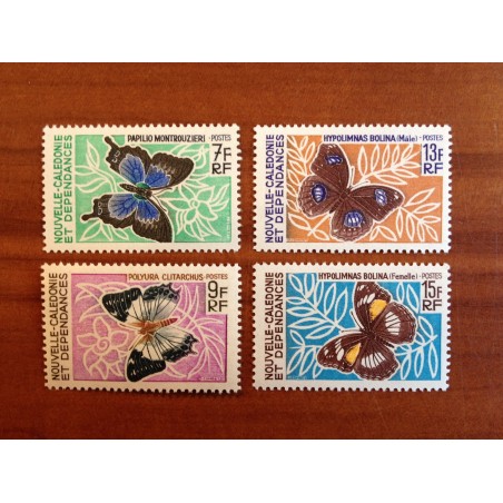 NOUVELLE CALEDONIE Num 341-344 ** MNH ANNEE 1967 Papillons butterfly