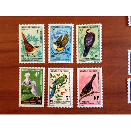 NOUVELLE CALEDONIE Num 345-350 ** MNH ANNEE 1967 Oiseaux Birds