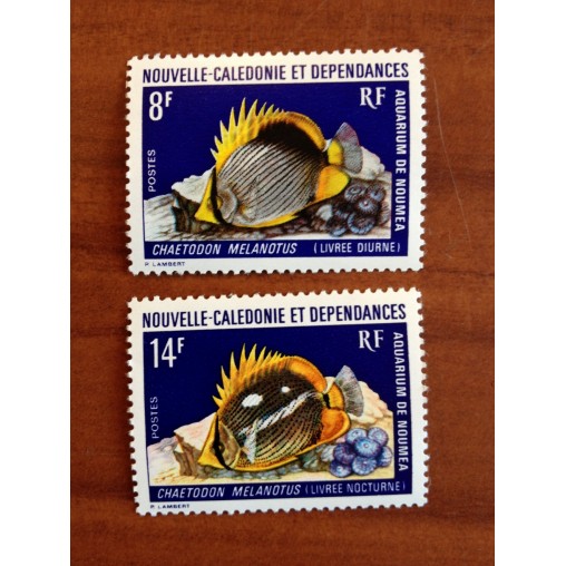 NOUVELLE CALEDONIE Num 387-388 ** MNH ANNEE 1973 Poisson fish
