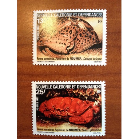 NOUVELLE CALEDONIE Num 453-454 ** MNH ANNEE 1982 Faune crabe