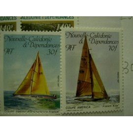 NOUVELLE CALEDONIE Num 531-532 ** MNH ANNEE 1987 Coupe america voilier