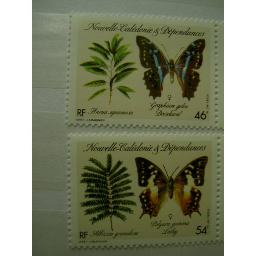 NOUVELLE CALEDONIE Num 533-534 ** MNH ANNEE 1987 Papillon butterfly