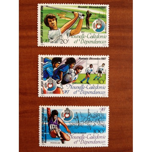NOUVELLE CALEDONIE Num 546-548 ** MNH ANNEE 1987 Golf Rugby