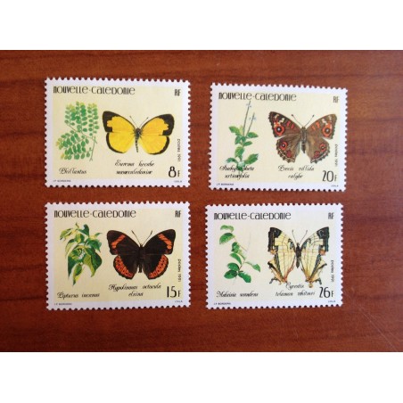 NOUVELLE CALEDONIE Num 623-626 ** MNH ANNEE 1991 Papillon Butterfly