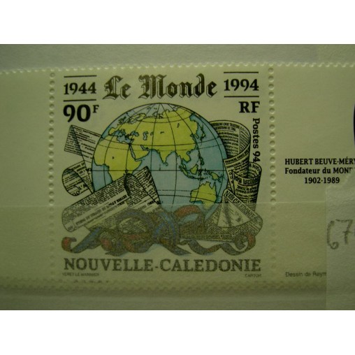 NOUVELLE CALEDONIE Num 674 ** MNH ANNEE 1994 Le Monde
