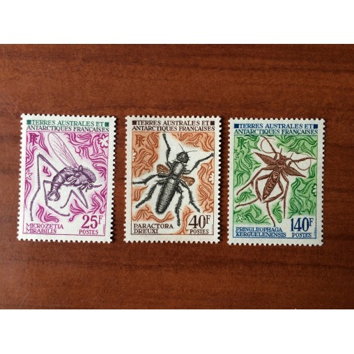 TAAF Yvert Num 40-42 Insectes ANNEE 1972
