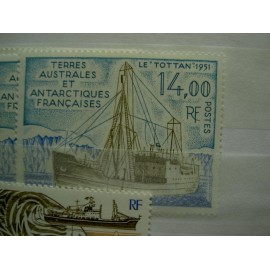 TAAF Yvert Num 169 Navire Tottan ANNEE 1992