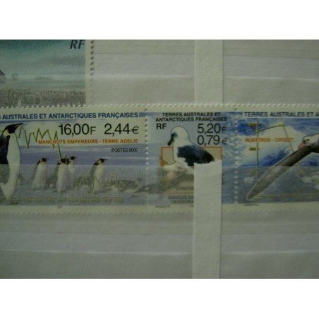 TAAF Yvert Num 270-272 manchot oiseau bird ANNEE 2000