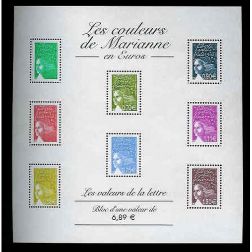 France Bloc num Yvert 67 ** MNH 2004 Marianne en €