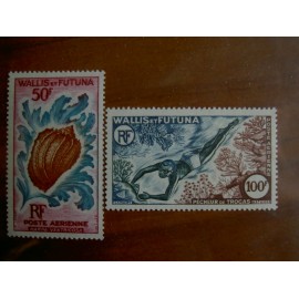 Wallis et Futuna  PA 18-19 ** MNH sans charniere année 1962 plongee