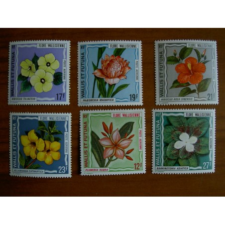 Wallis et Futuna  PA 49-55 ** MNH sans charniere année 1973 Fleurs