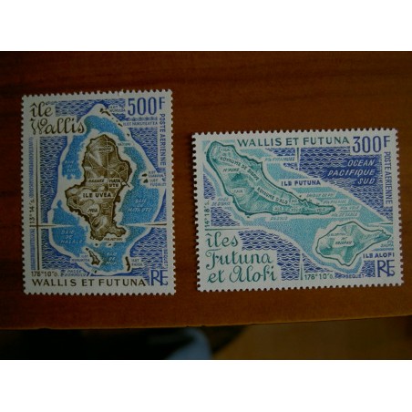 Wallis et Futuna  PA 80-81 ** MNH sans charniere année 1978 Carte
