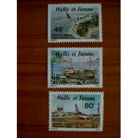 Wallis et Futuna  PA 89-91 ** MNH sans charniere année 1979 Avion Aeroport