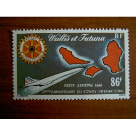 Wallis et Futuna  PA 101 ** MNH sans charniere année 1980 Rotary Concorde