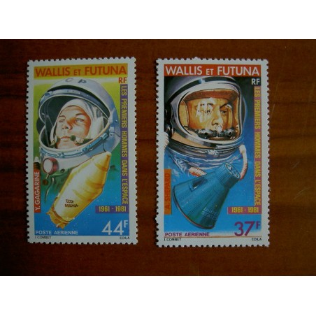 Wallis et Futuna  PA 108-109 ** MNH sans charniere année 1981 Shepard et Gagarine