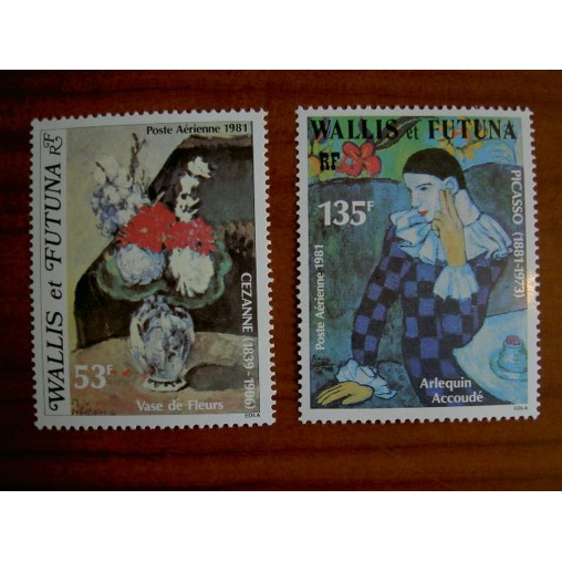 Wallis et Futuna  PA 110-111 ** MNH sans charniere année 1981 Paul Cezanne et Pablo Picasso