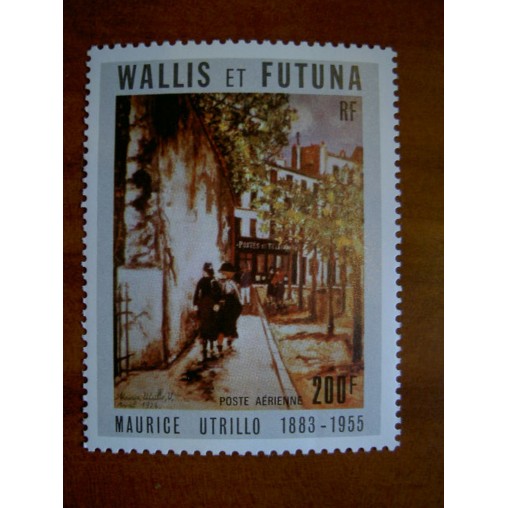 Wallis et Futuna  PA 144 ** MNH sans charniere année 1985 Maurice Utrillo Tableau La Poste