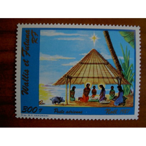 Wallis et Futuna  PA 159 ** MNH sans charniere année 1987 Noel creche