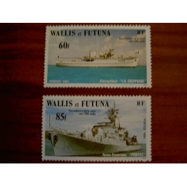 Wallis et Futuna 279-280 ** luxe sans charnière bateau guerre 1981