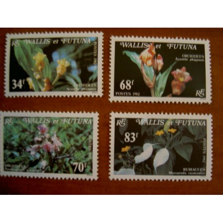Wallis et Futuna 286-289 ** luxe sans charnière Orchidées 1982