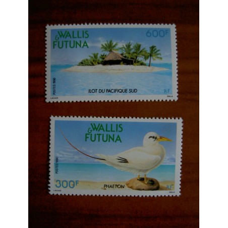 Wallis et Futuna 398-399 ** luxe sans charnière Oiseau et paysage 1990