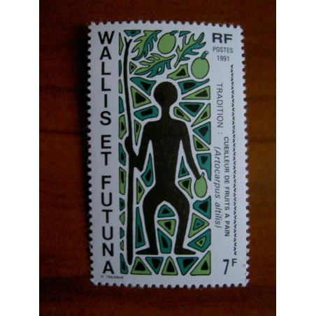 Wallis et Futuna 416 ** luxe sans charnière Cueilleur de fruit à pain 1991