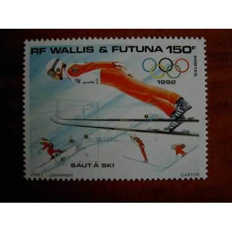 Wallis et Futuna 425 ** luxe sans charnière JO Albertville Saut à ski 1992