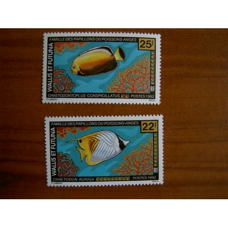 Wallis et Futuna 437-438 ** luxe sans charnière Faune Poisson fish 1992